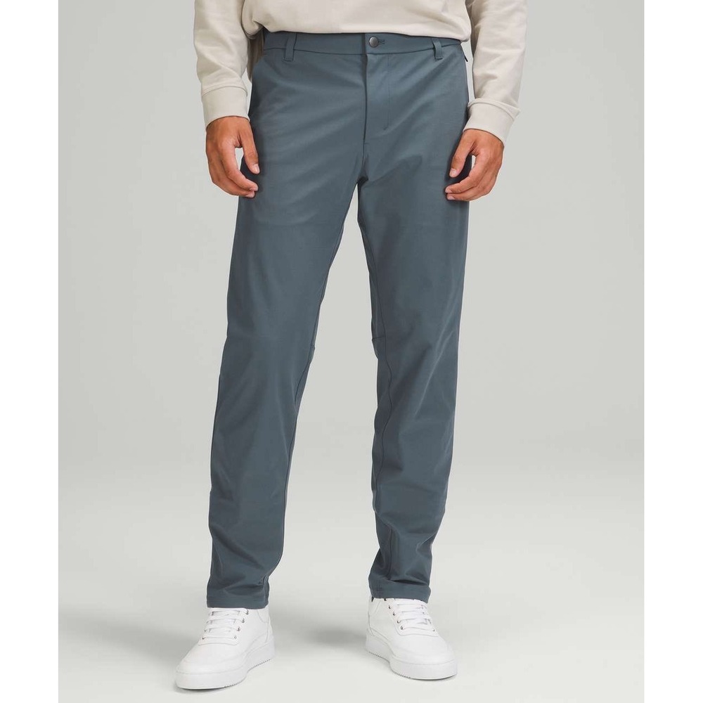 Lululemon Commission Slim Fit Pant 34 Blue Grey Warpstreme Chino LM5AF2S